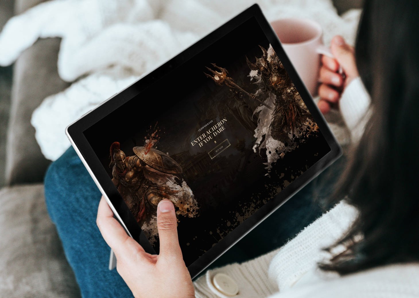 Acheron web design / ui/ux design detail screen